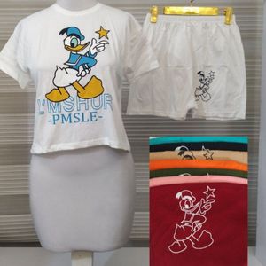 تاپ شورتک نخ پنبه طرح اوردک