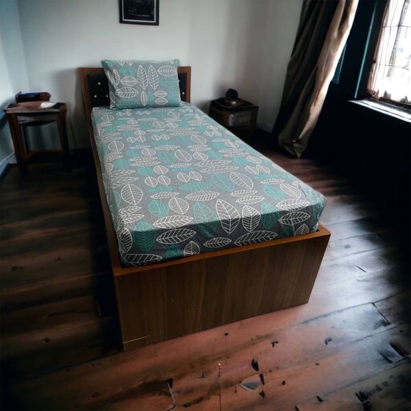 روتختی کشدار پارچه تترون مدل ماکااو 1نفره 2تکه عرض90