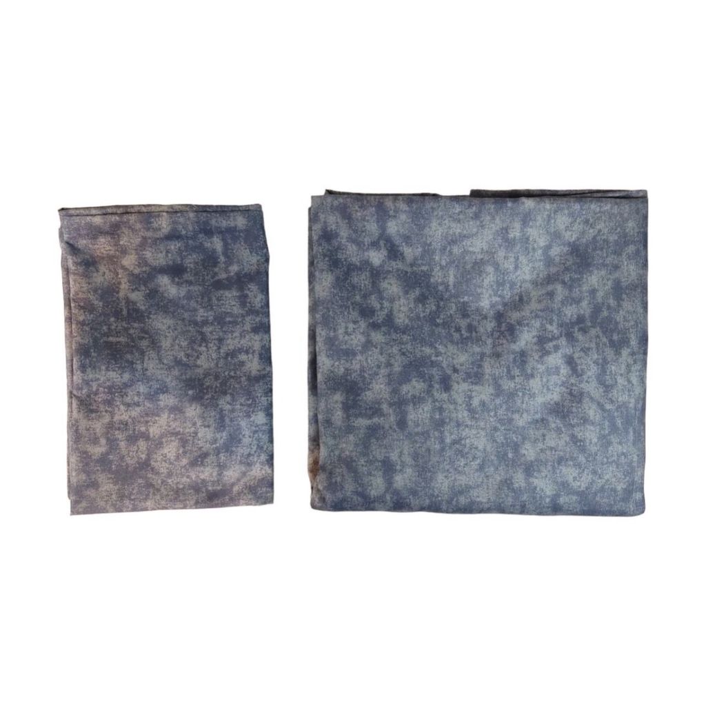 فروش اینترنتی روتختی یکنفره مدل کشدار طرح پتینه آبی 1نفره 2تکه (همراه روبالشی)