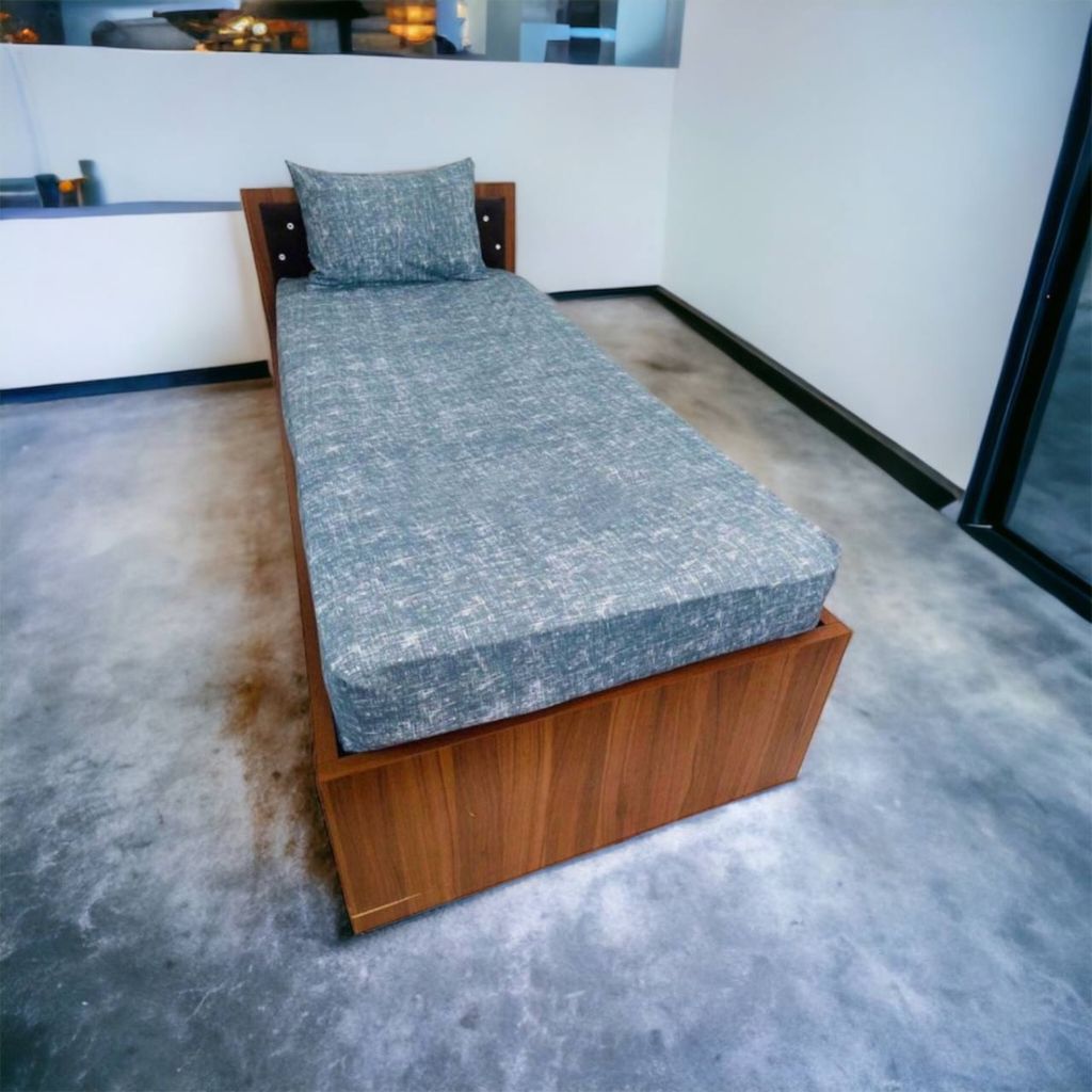 خرید آنلاین روتختی یکنفره مدل کشدار طرح پتینه آبی 1نفره 2تکه (همراه روبالشی)