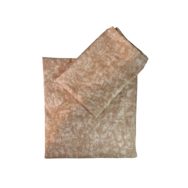 روتختی یکنفره مدل کشدار طرح پتینه نسکافه‌ای 1نفره 2تکه (همراه روبالشی)