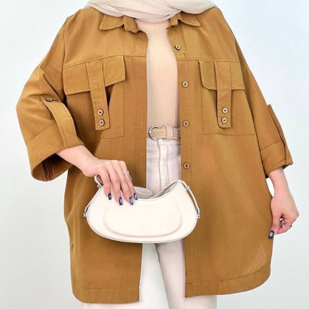 خرید آنلاین مانتو جیب صلیبی