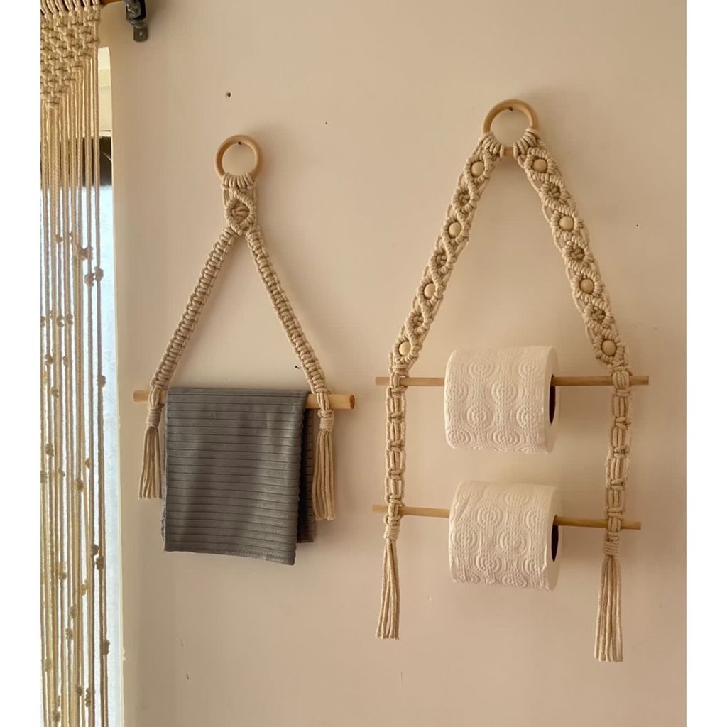 مشخصات ست دوعددی کاربردی اویز حوله مکرومه برند ارت بیوتی