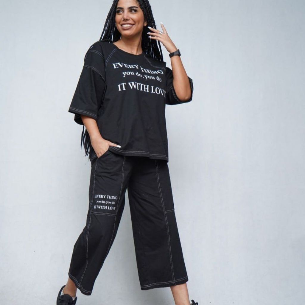 قیمت ارزان ست تیشرت باکسی و شلوارک