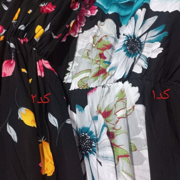 ساحلی نخی .گل دار .کمر کش