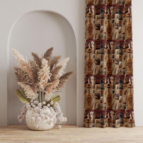 پارچه مخمل روبالشی پارچه باما طرح سه بعدی سنتی ایرانی کد 5014001