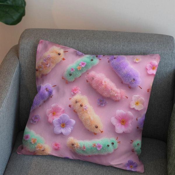 پارچه مخمل کوسن مبل پارچه باما طرح سه بعدی کرم ابریشم کد 5014057