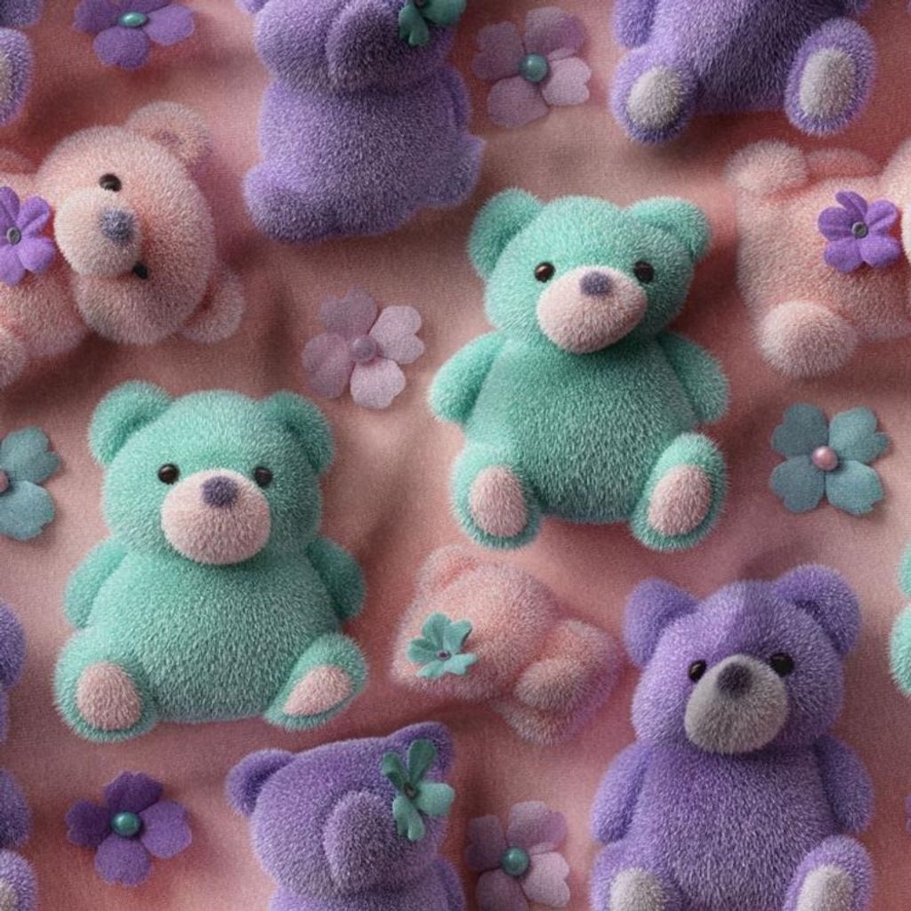 فروش اینترنتی پارچه مخمل کوسن مبل پارچه باما طرح سه بعدی  عروسکی کد 5014064