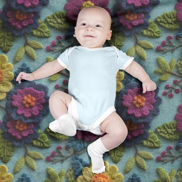 پارچه مخمل کوسن مبل پارچه باما طرح سه بعدی گل فانتزی کد 5014068