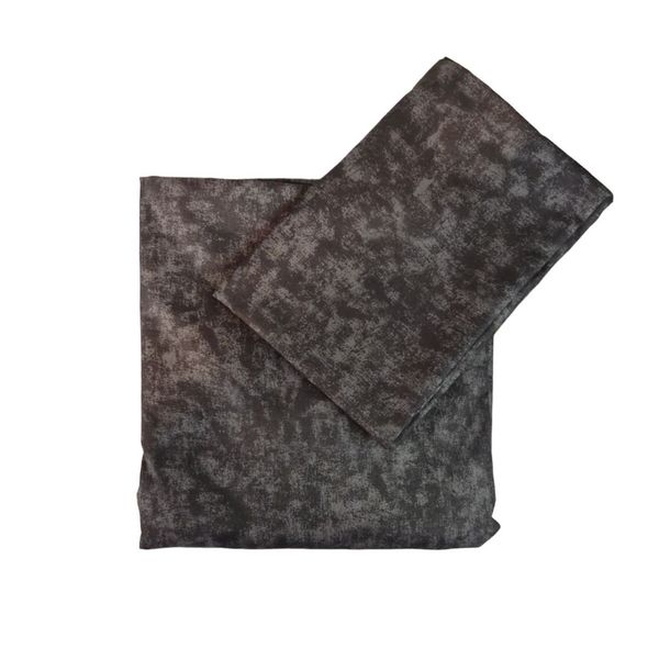 ست روتختی تکنفره مدل کشدار طرح پتینه طوسی تیره عرض90