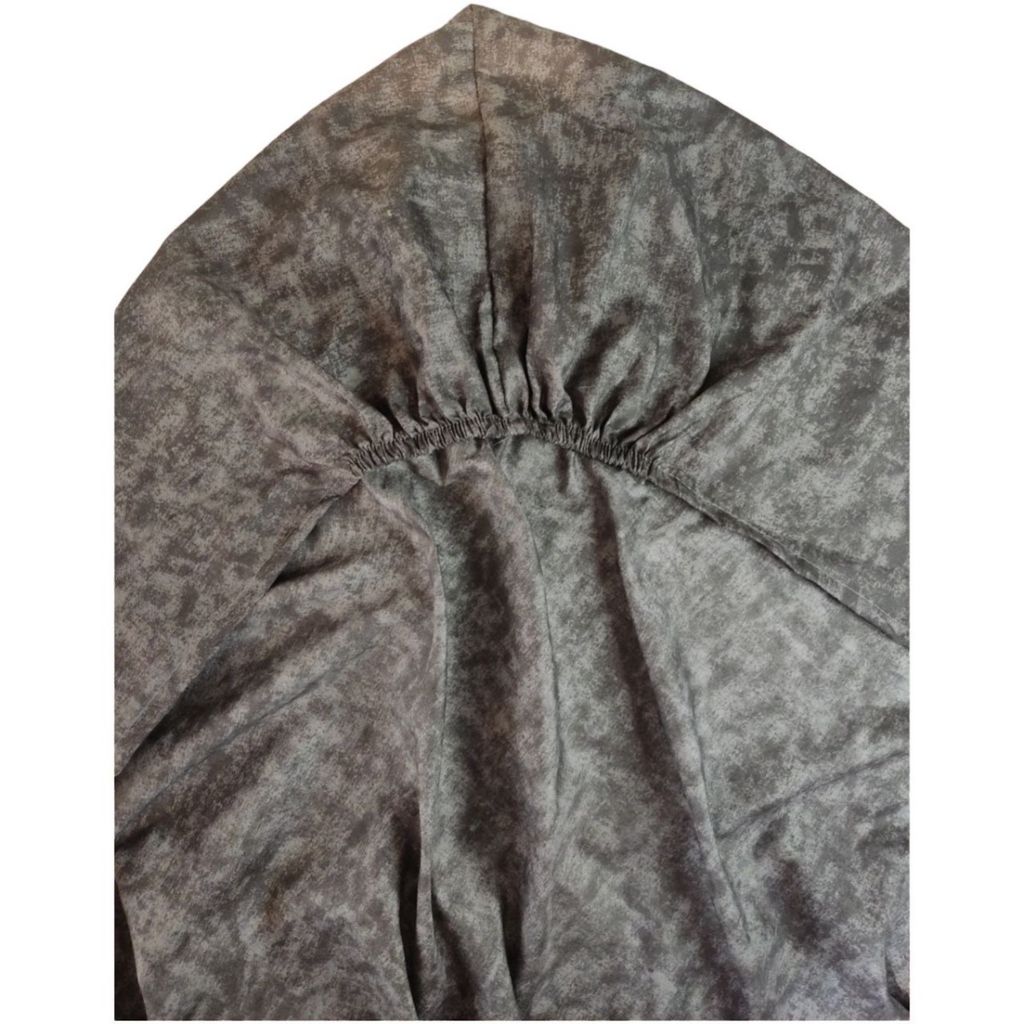 مشخصات ست روتختی تکنفره مدل کشدار طرح پتینه طوسی تیره عرض90