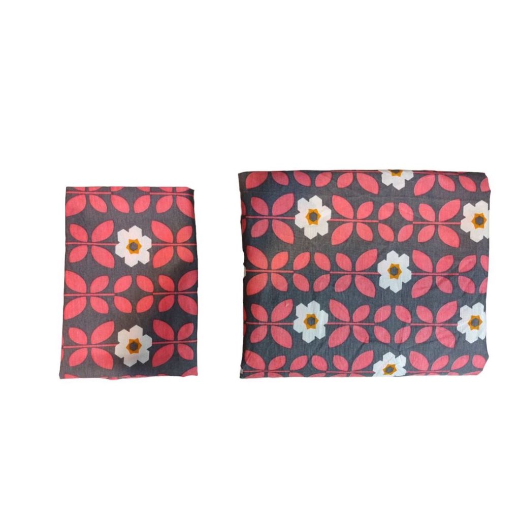 خرید اینترنتی روتختی تک نفره مدل کشدار طرح بهشت گلبه‌ای عرض90