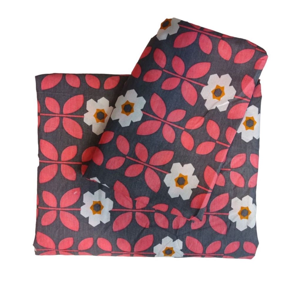 قیمت روتختی تک نفره مدل کشدار طرح بهشت گلبه‌ای عرض90