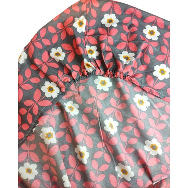 روتختی تک نفره مدل کشدار طرح بهشت گلبه‌ای عرض90