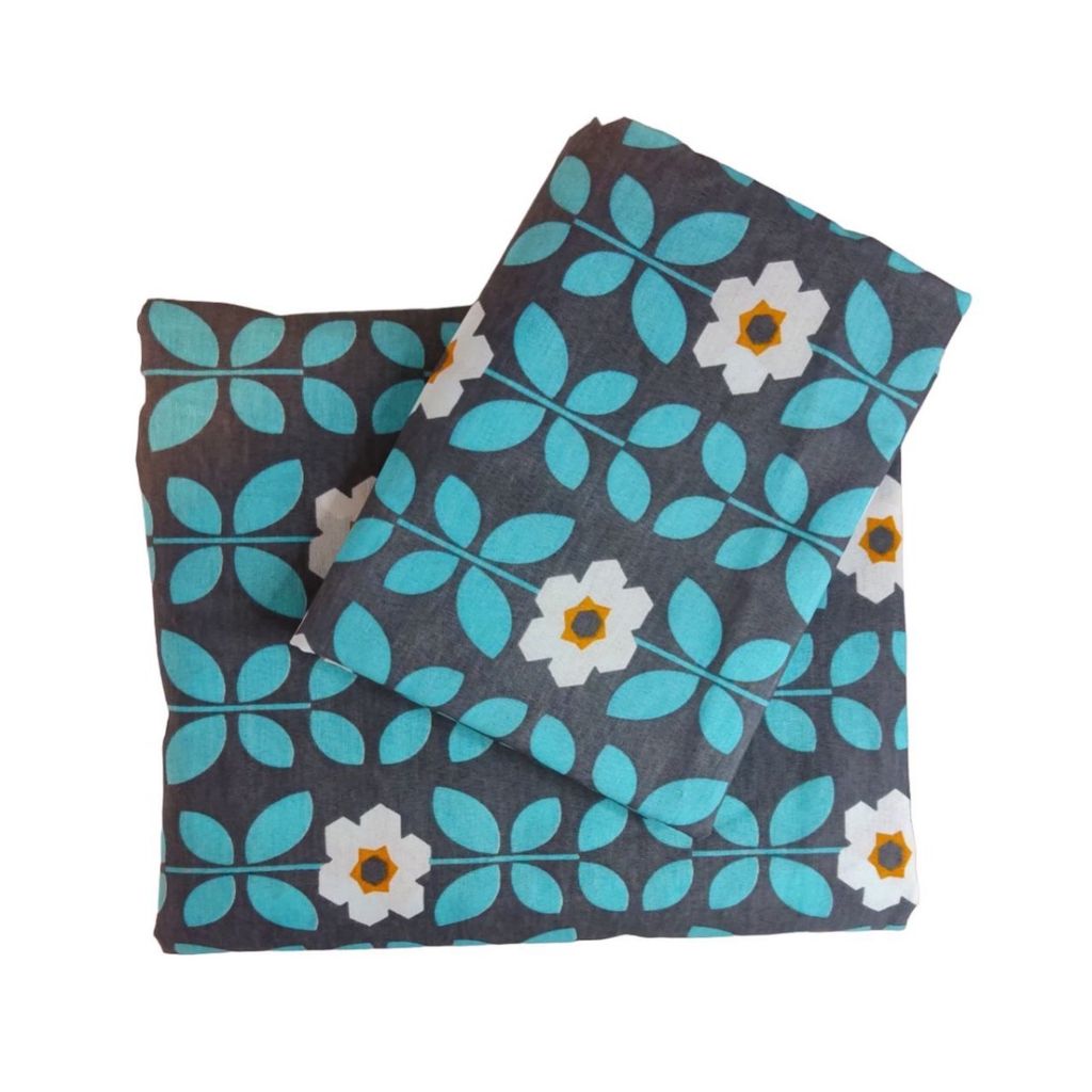 قیمت ارزان روتختی یک نفره مدل کشدار طرح بهشت آبی عرض 90