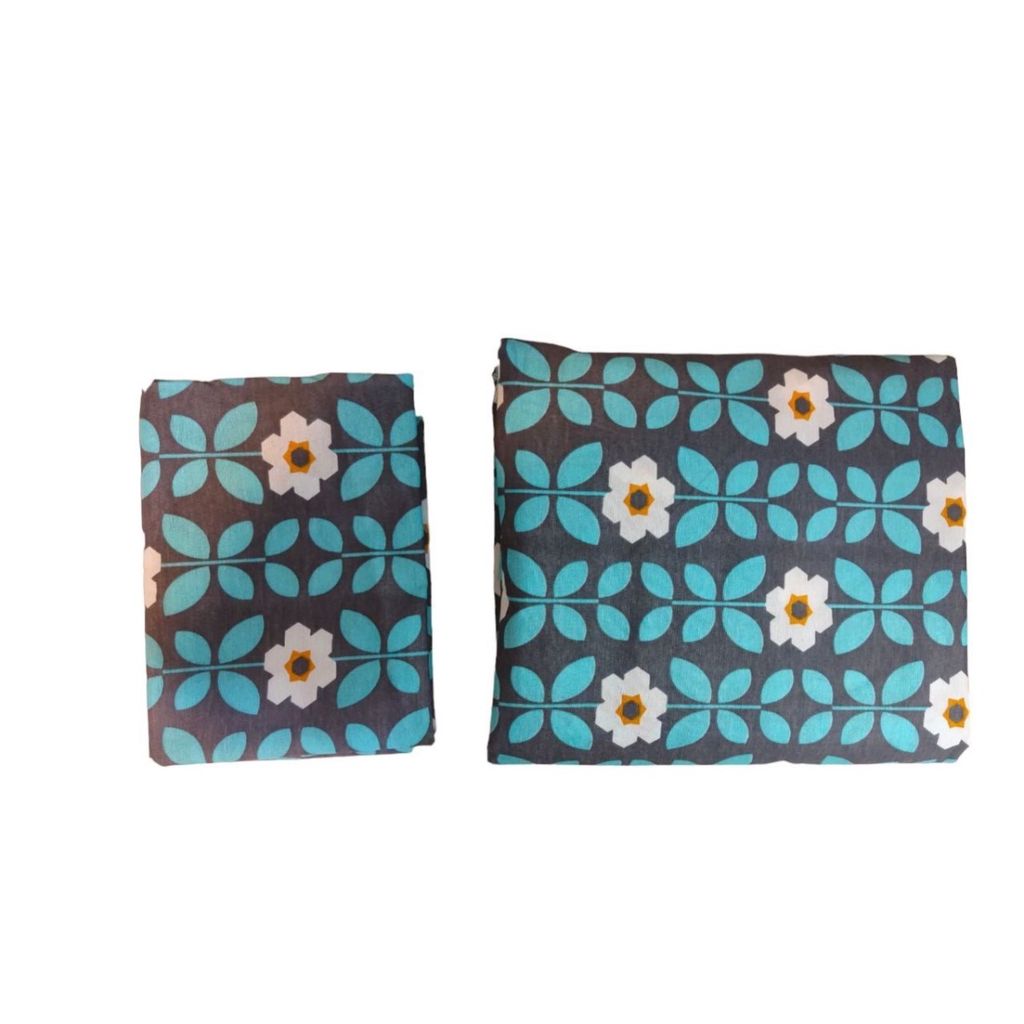 قیمت روتختی یک نفره مدل کشدار طرح بهشت آبی عرض 90