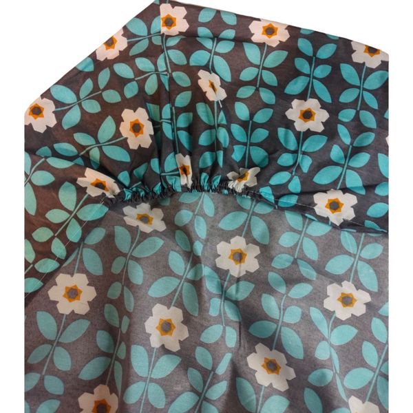 روتختی یک نفره مدل کشدار طرح بهشت آبی عرض 90