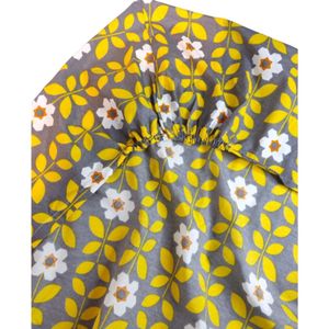 قیمت ملافه کشدار یک نفره طرح بهشت زرد عرض 90