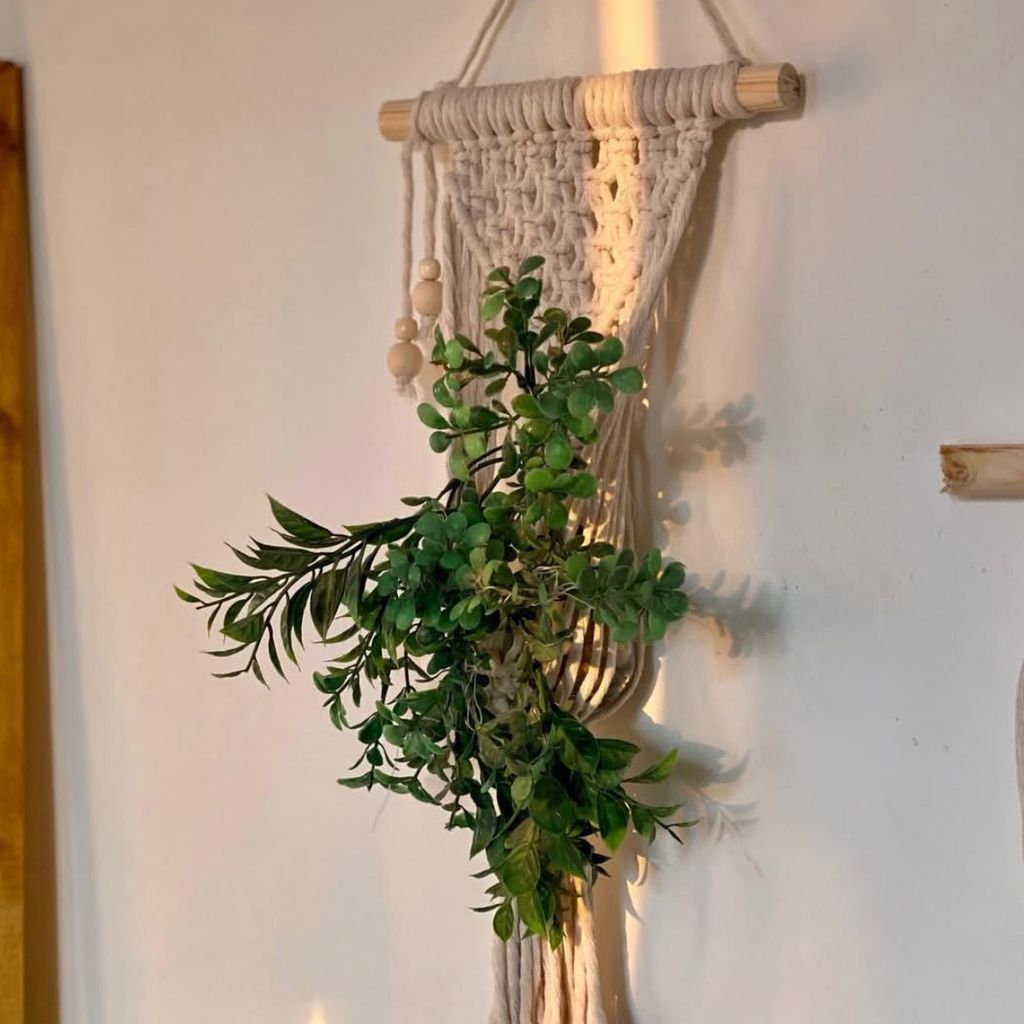 قیمت ارزان هولدر نگهدارنده گلدان مکرومه مدرن طرح نیلو