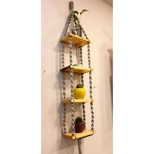 شلف 4طبقه مکرومه بافی طرح مهروان