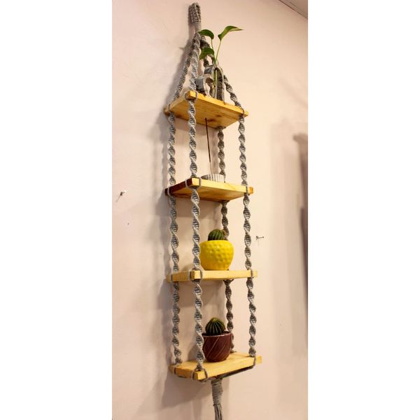 شلف 4طبقه مکرومه بافی طرح مهروان