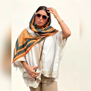 فروش اینترنتی شال نخ پنبه وارداتی پلنگی