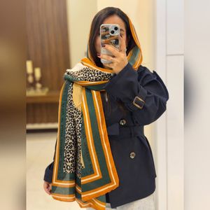 خرید اینترنتی شال نخ پنبه وارداتی پلنگی