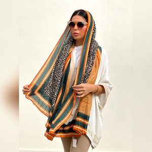 شال نخ پنبه وارداتی پلنگی