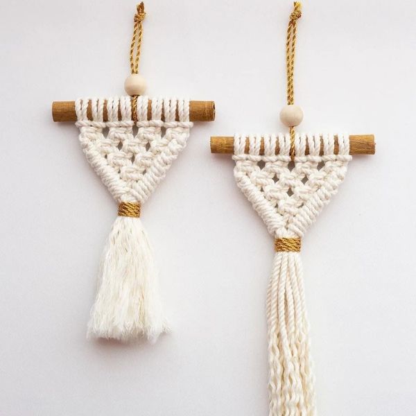 گیفت چوب دارچین مکرومه بافی طرح مه تاب