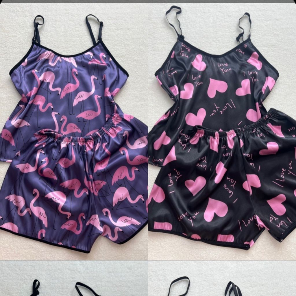 خرید آنلاین تاپ و شلوارک ساتن راحتی