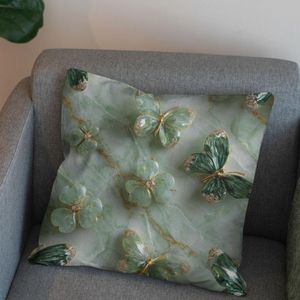 خرید اینترنتی پارچه مخمل روبالشی پارچه باما طرح سه بعدی پروانه فانتزی کد 5014087