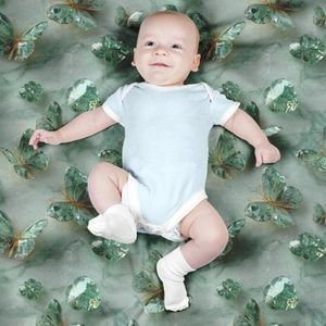 قیمت ارزان پارچه مخمل روبالشی پارچه باما طرح سه بعدی پروانه فانتزی کد 5014089