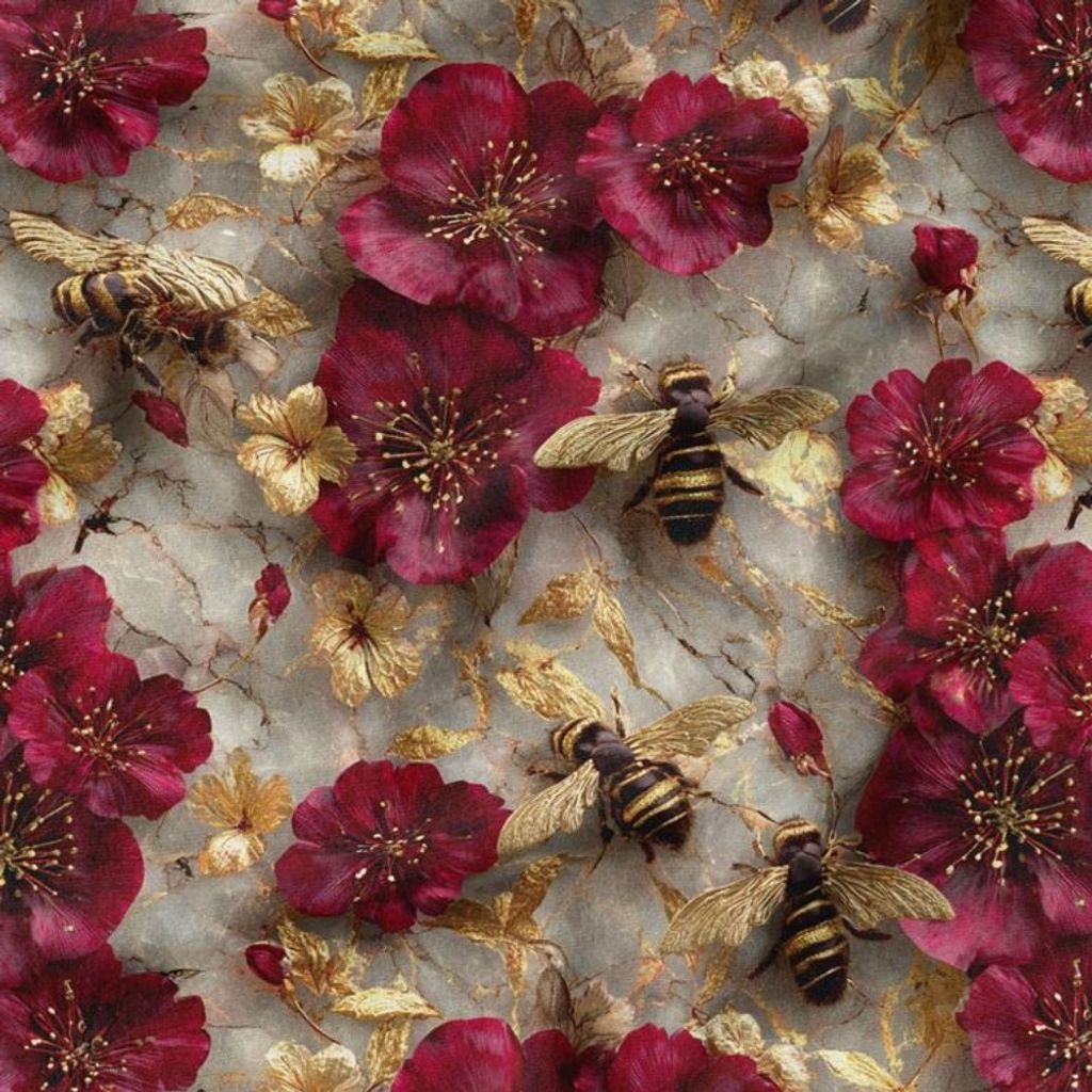 خرید آنلاین پارچه مخمل روبالشی پارچه باما طرح سه بعدی گل  کد 5014093