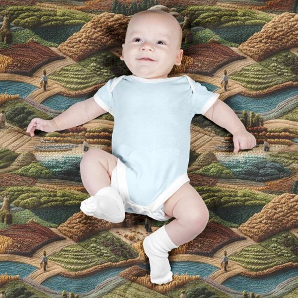 پارچه مخمل روبالشی پارچه باما طرح سه بعدی طبیعت کد 5014096