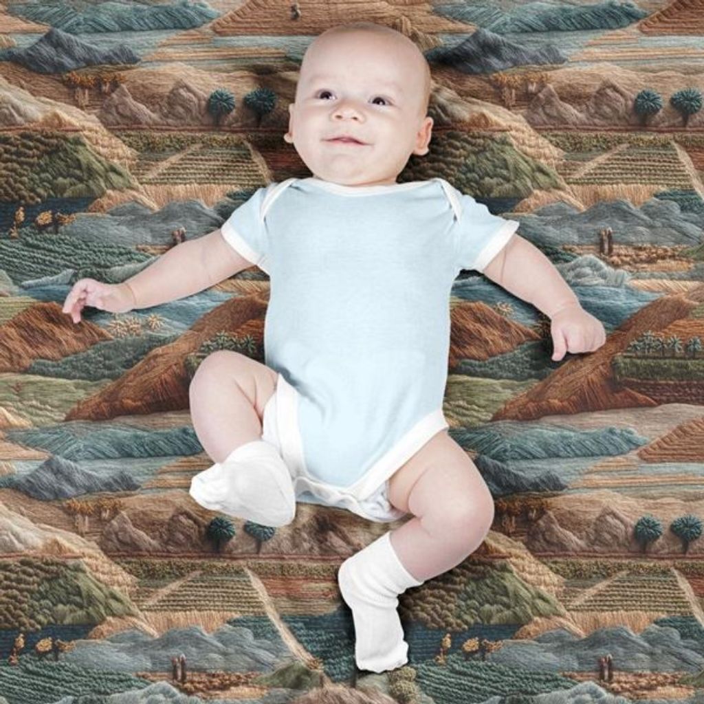 قیمت پارچه مخمل روبالشی پارچه باما طرح سه بعدی طبیعت کد 5014097