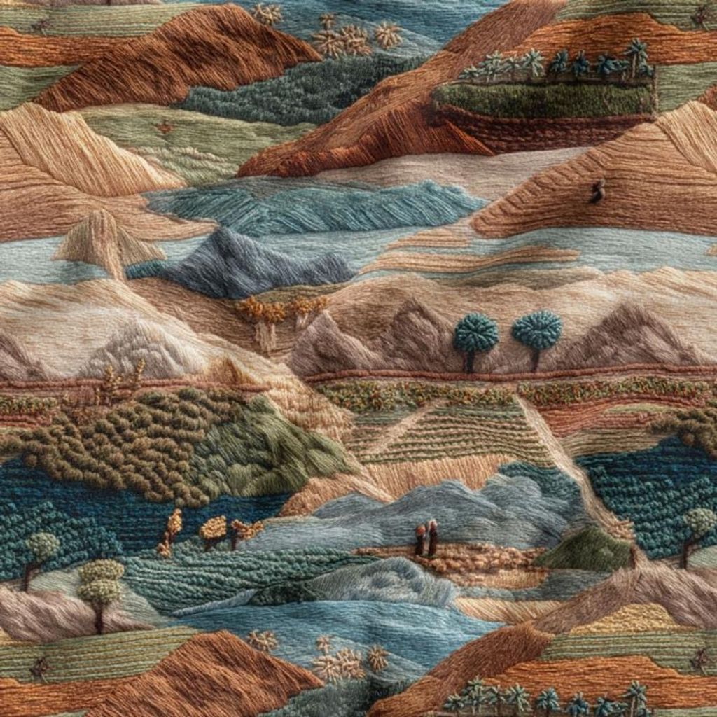 خرید آنلاین پارچه مخمل روبالشی پارچه باما طرح سه بعدی طبیعت کد 5014097