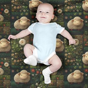 خرید انلاین پارچه مخمل روبالشی پارچه باما طرح سه بعدی ببعی بازیگوش کد 5014116