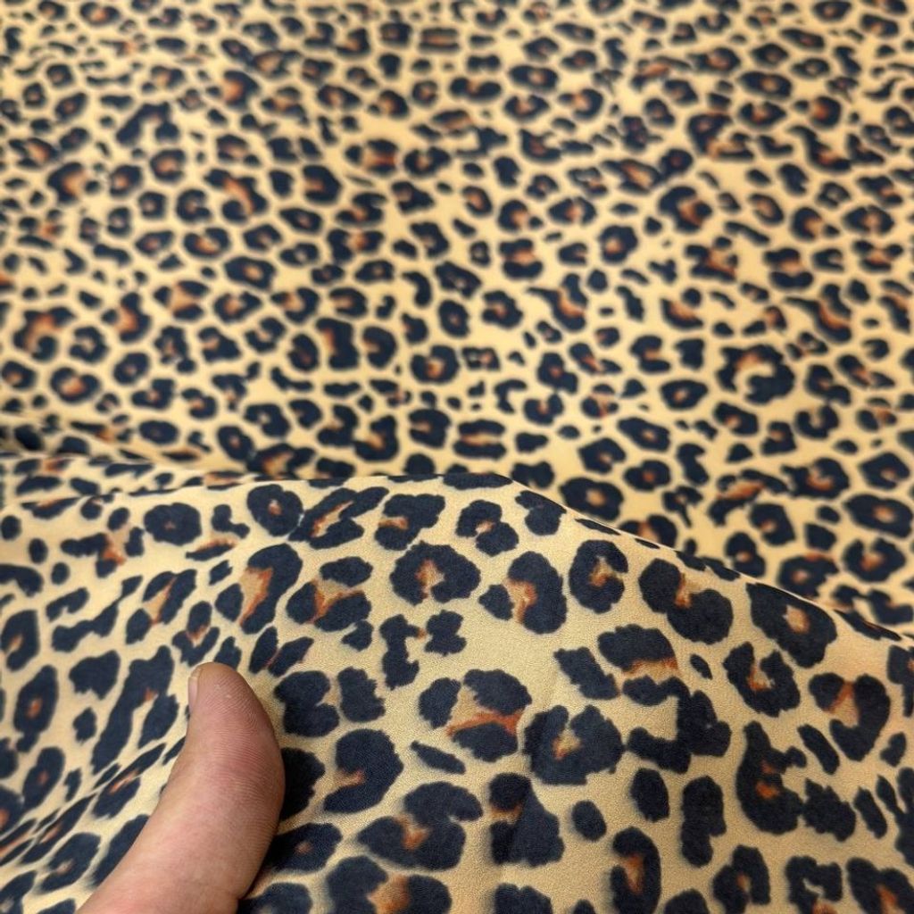 خرید آنلاین 3. پارچه حریر کرپ پلنگی جدید 1