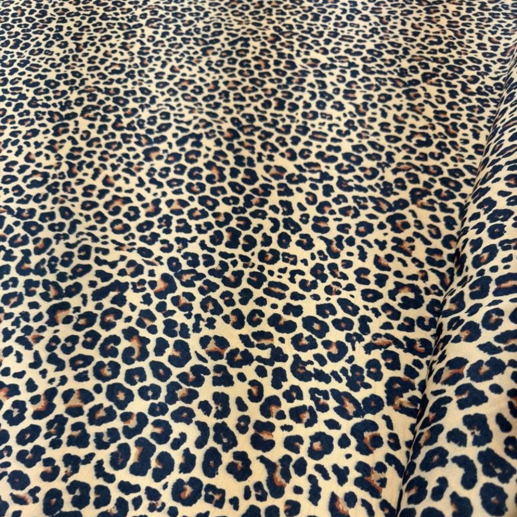 قیمت ارزان 3. پارچه حریر کرپ پلنگی جدید 1