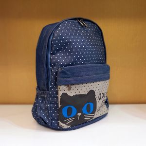 فروش اینترنتی کوله پشتی جین طرح گربه خالخالی