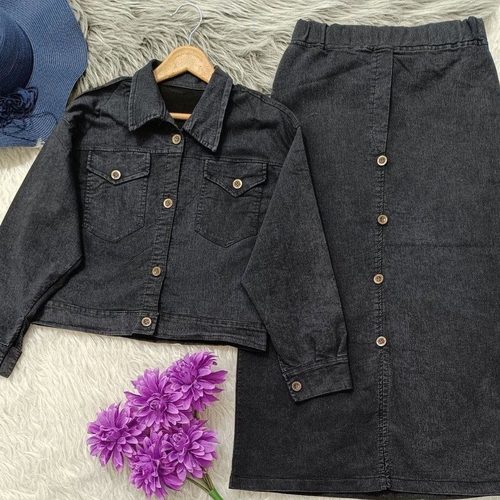 خرید اینترنتی کت و دامن زنانه طرح جین