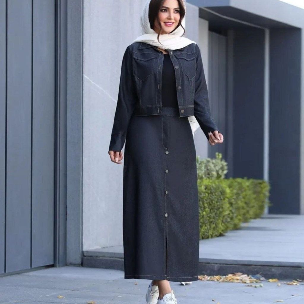 خرید اینترنتی کت و دامن زنانه طرح جین