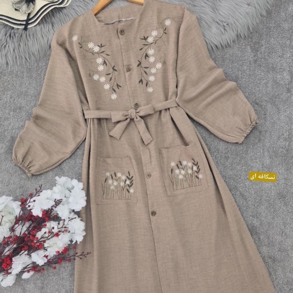 قیمت پیراهن زنانه طرح گلدوزی نهال