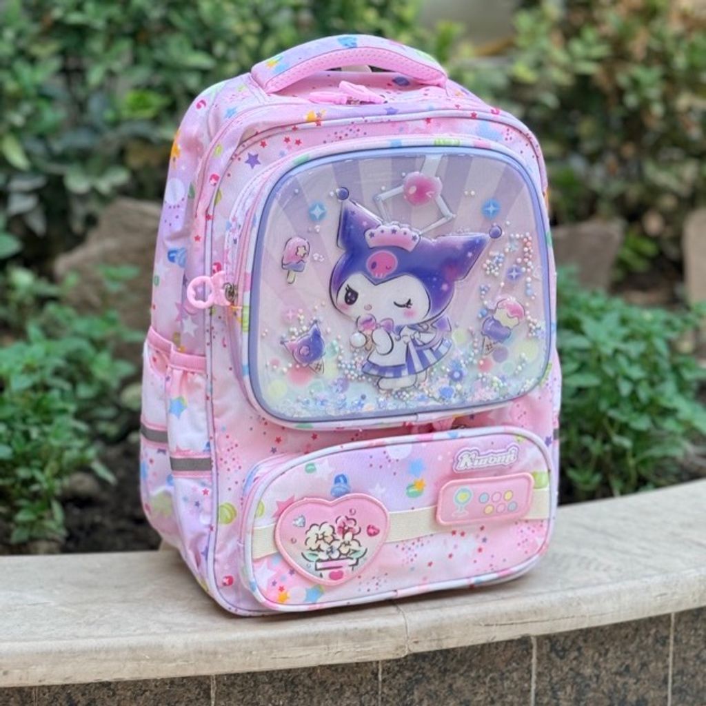 خرید اینترنتی قیمت کوله پشتی بچگانه طرح کرومی قلبی برند MBA کد 4050102