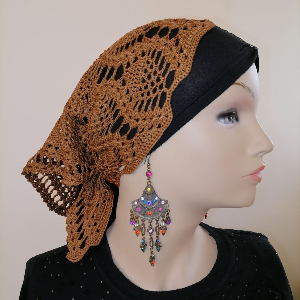 فروش اینترنتی مینی اسکارف، باندانا، لچک، روسری کوچک قلاببافی 0502