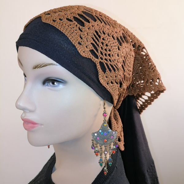 مینی اسکارف، باندانا، لچک، روسری کوچک قلاببافی 0502