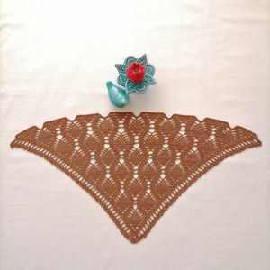 خرید آنلاین مینی اسکارف، باندانا، لچک، روسری کوچک قلاببافی 0502