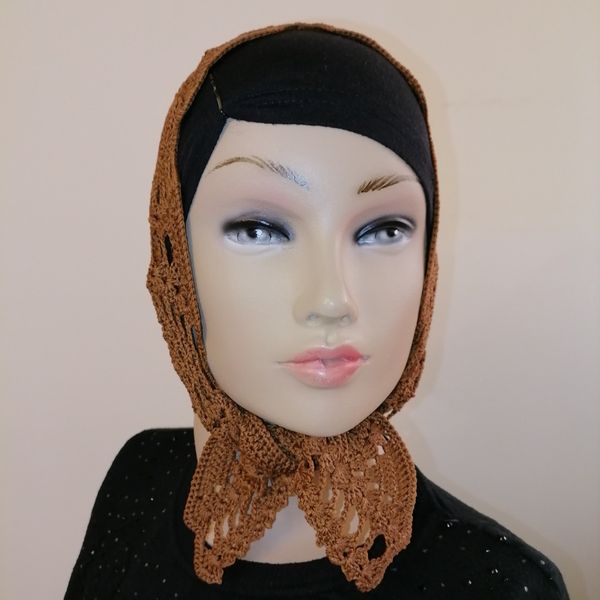 مینی اسکارف، باندانا، لچک، روسری کوچک قلاببافی 0502