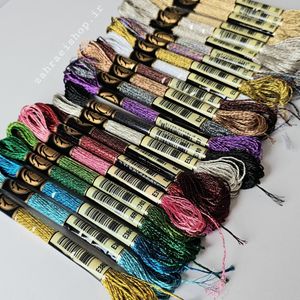 قیمت پک 24 عددی نخ گلدوزی متالیک(زری دار) برند پنگوین