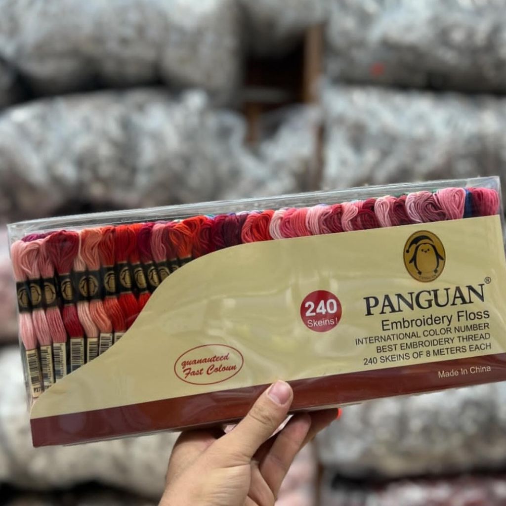خرید اینترنتی پک 240 عددی نخ گلدوزی برند پنگوین